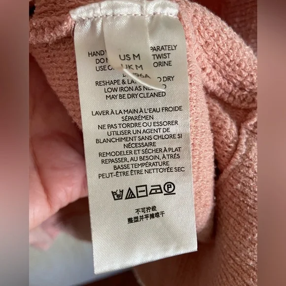 Free People Ottoman Slouchy Tunic Sweater Pink Sun Sand Medium - Picture 8 of 13